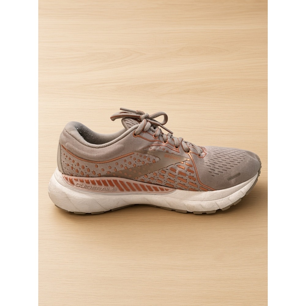 Brooks Adrenaline GTS 21 Womens Grey Copper Running Shoes 1203291B592 Size 8